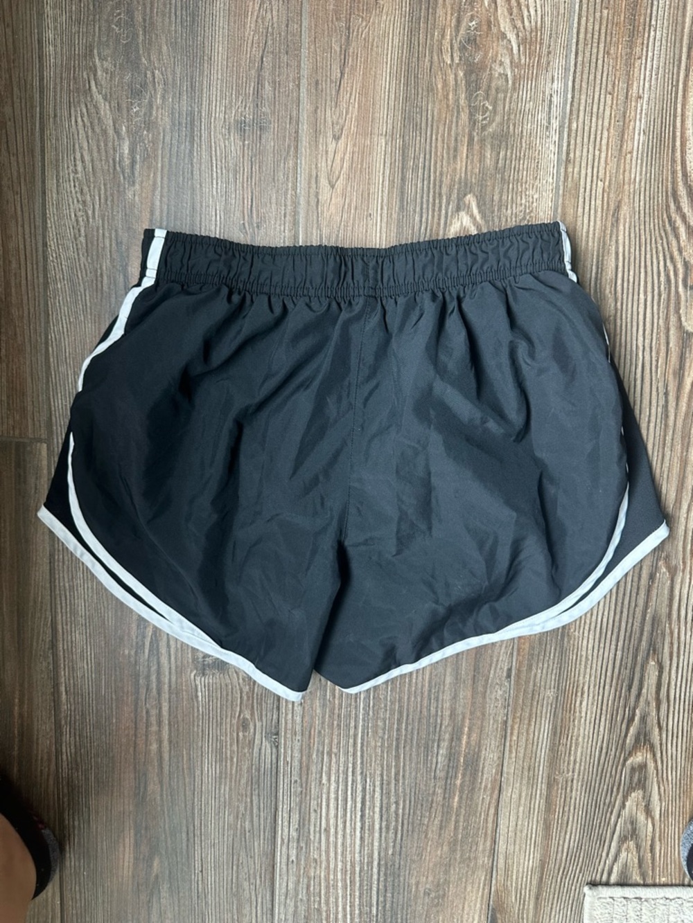 Nike Dri-Fit Black Women's Athletic Shorts with White Trim - Picture 4 of 9